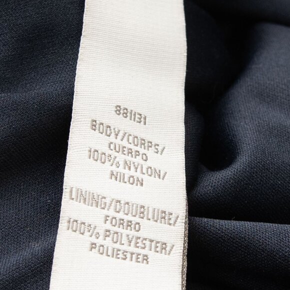 Theia Beaded Petal Appliqué Dress Maxi Short Sleeve Evening Gown Navy Blue 8 - Picture 4 of 9